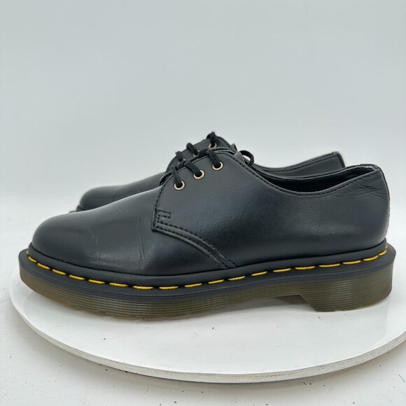 Dr Martens The Original 14046 Women Size 6 Black Leather Low Top Derby Shoes - Picture 2 of 11